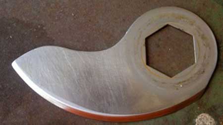 after image of rotor slicer sharpened