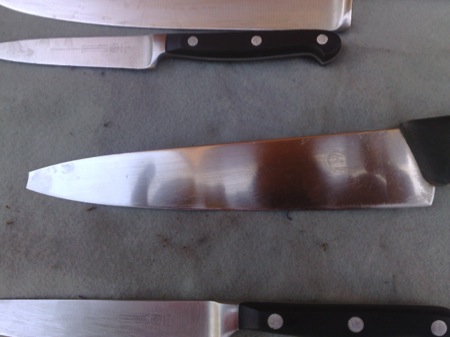 before image of knife with snapped off tip